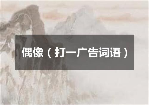 偶像（打一广告词语）