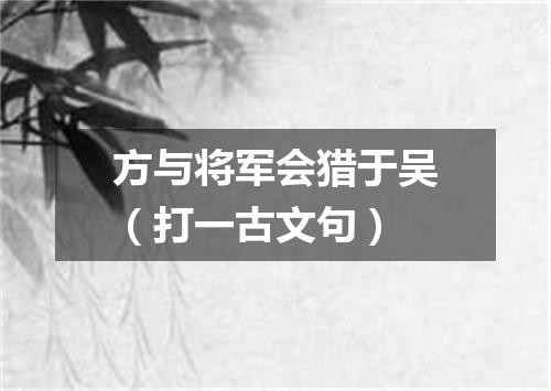 方与将军会猎于吴（打一古文句）