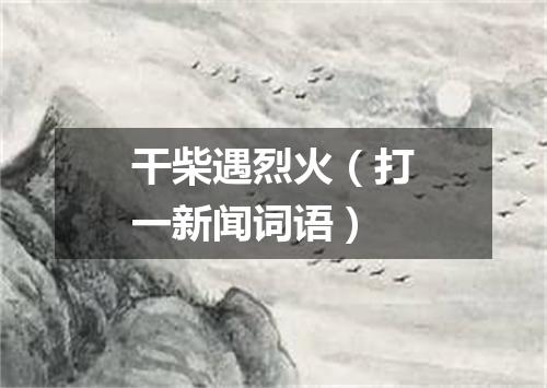干柴遇烈火（打一新闻词语）