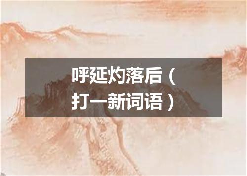 呼延灼落后（打一新词语）