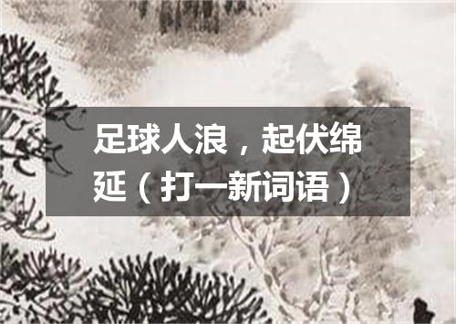 足球人浪，起伏绵延（打一新词语）