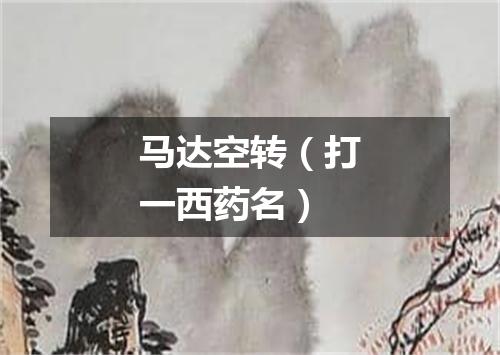 马达空转（打一西药名）