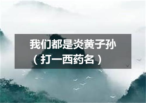我们都是炎黄子孙（打一西药名）