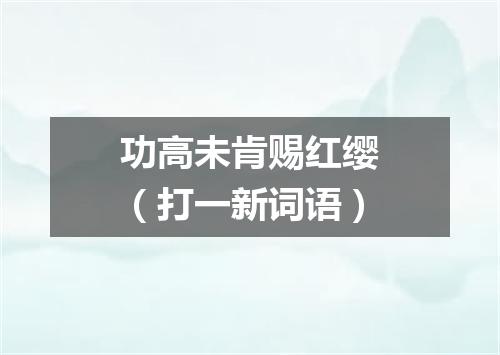 功高未肯赐红缨（打一新词语）