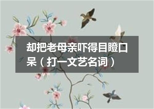却把老母亲吓得目瞪口呆（打一文艺名词）