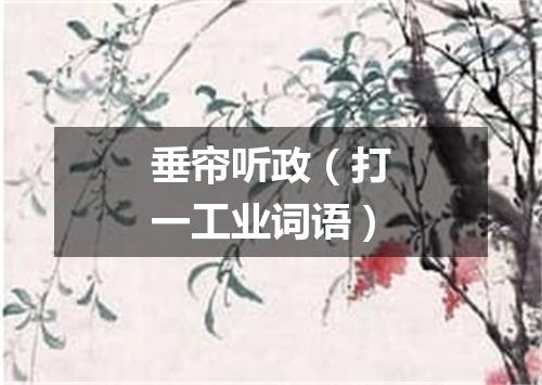 垂帘听政（打一工业词语）