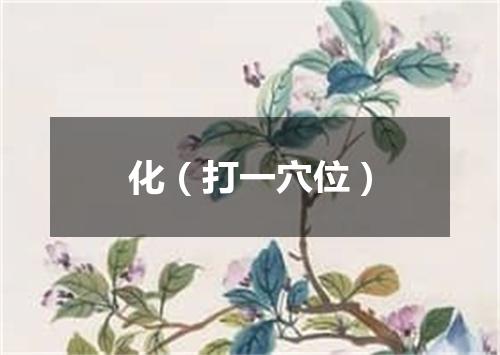 化（打一穴位）