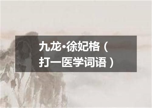 九龙·徐妃格（打一医学词语）