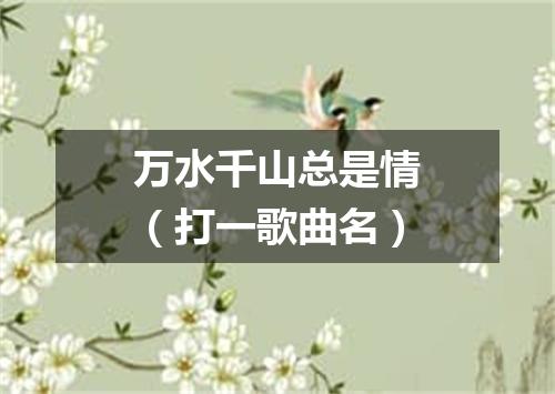 万水千山总是情（打一歌曲名）
