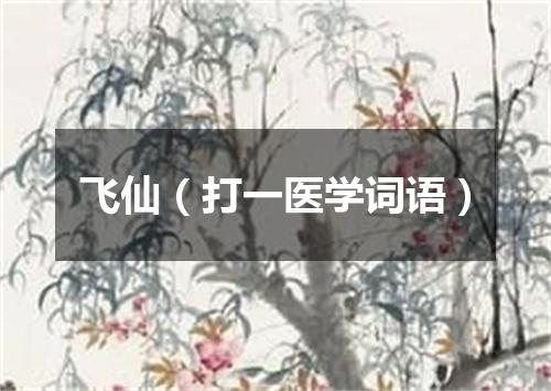 飞仙（打一医学词语）