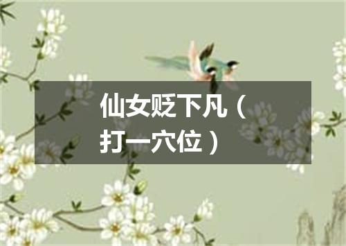 仙女贬下凡（打一穴位）