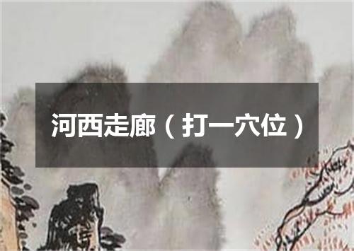 河西走廊（打一穴位）