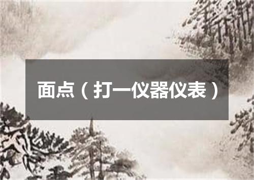 面点（打一仪器仪表）