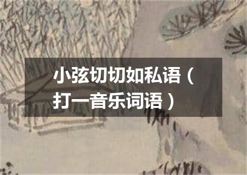 小弦切切如私语（打一音乐词语）