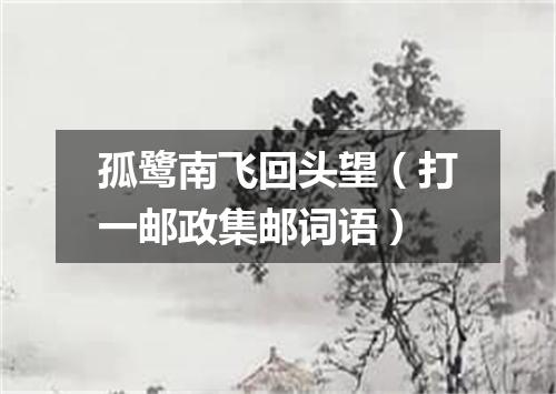 孤鹭南飞回头望（打一邮政集邮词语）