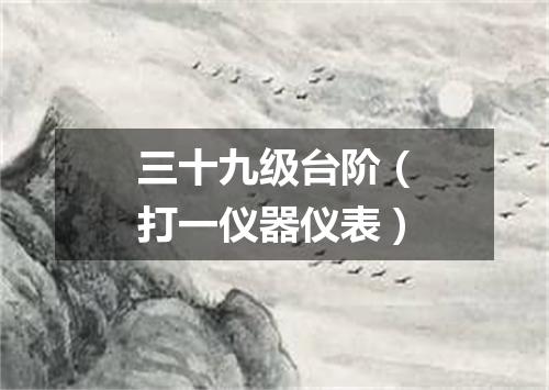 三十九级台阶（打一仪器仪表）