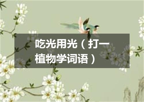 吃光用光（打一植物学词语）