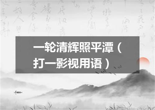 一轮清辉照平潭（打一影视用语）