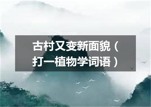 古村又变新面貌（打一植物学词语）