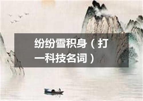 纷纷雪积身（打一科技名词）