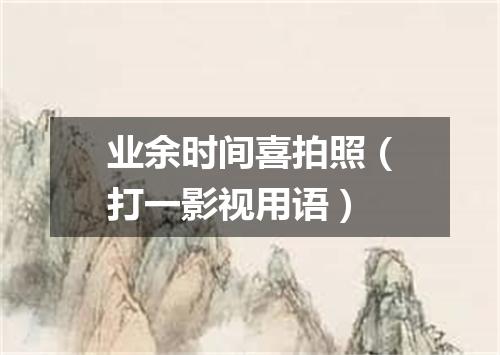 业余时间喜拍照（打一影视用语）