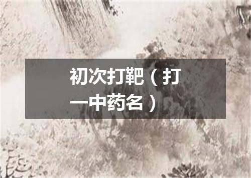 初次打靶（打一中药名）