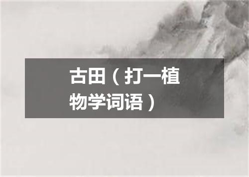 古田（打一植物学词语）