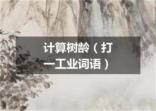 计算树龄（打一工业词语）