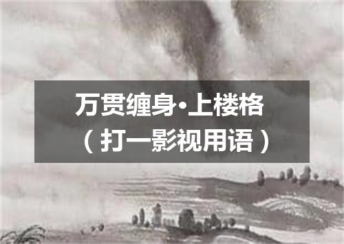 万贯缠身·上楼格（打一影视用语）