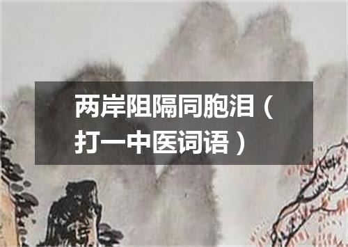两岸阻隔同胞泪（打一中医词语）