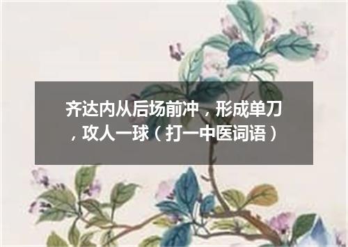 齐达内从后场前冲，形成单刀，攻人一球（打一中医词语）