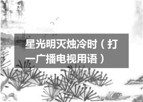 星光明灭烛冷时（打一广播电视用语）