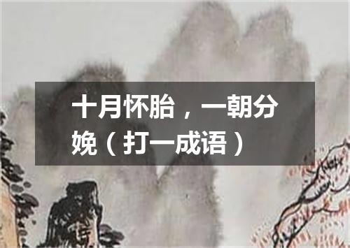 十月怀胎，一朝分娩（打一成语）