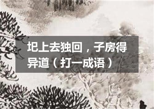 圯上去独回，子房得异道（打一成语）