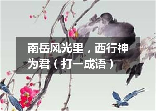 南岳风光里，西行神为君（打一成语）