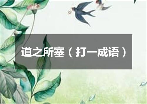 道之所塞（打一成语）