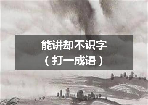 能讲却不识字（打一成语）