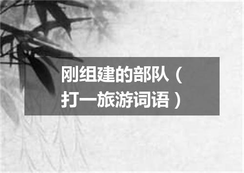 刚组建的部队（打一旅游词语）