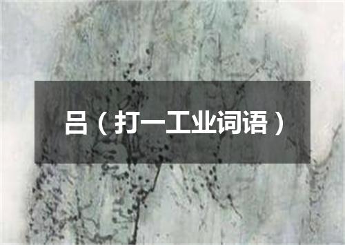 吕（打一工业词语）