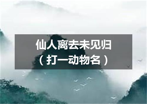 仙人离去未见归（打一动物名）