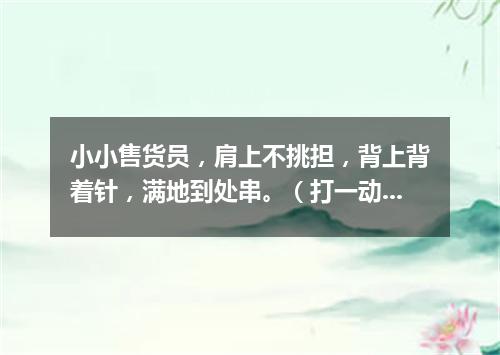 小小售货员，肩上不挑担，背上背着针，满地到处串。（打一动物）
