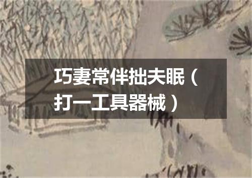 巧妻常伴拙夫眠（打一工具器械）