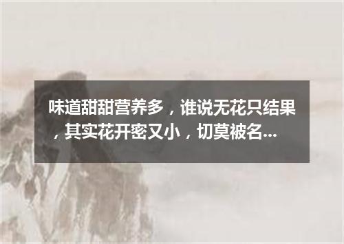 味道甜甜营养多，谁说无花只结果，其实花开密又小，切莫被名所迷惑。（打一植物）