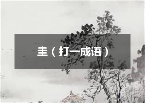 圭（打一成语）