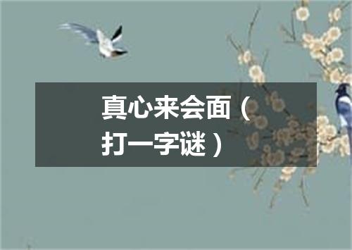 真心来会面（打一字谜）