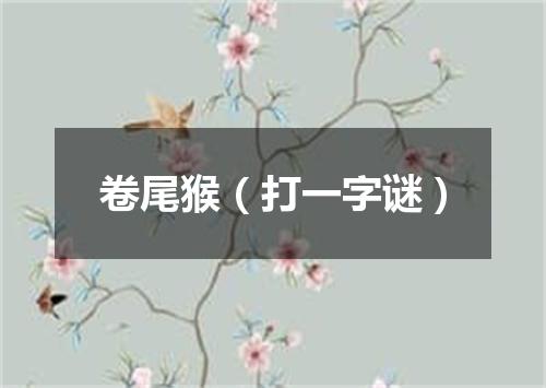 卷尾猴（打一字谜）