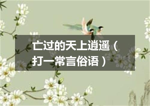 亡过的天上逍遥（打一常言俗语）