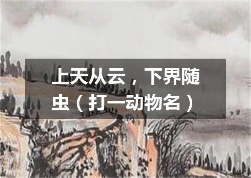 上天从云，下界随虫（打一动物名）