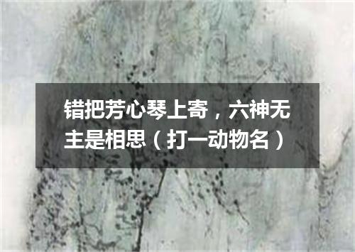 错把芳心琴上寄，六神无主是相思（打一动物名）