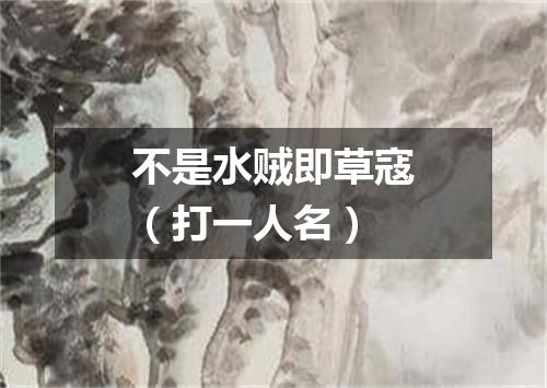 不是水贼即草寇（打一人名）